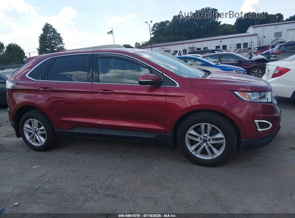 2FMPK4J93HBB26274 2017 FORD EDGE Бордовый Вид задней части салона