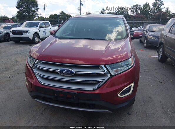 2FMPK4J93HBB26274 2017 FORD EDGE Бордовый Вид щитка приборов