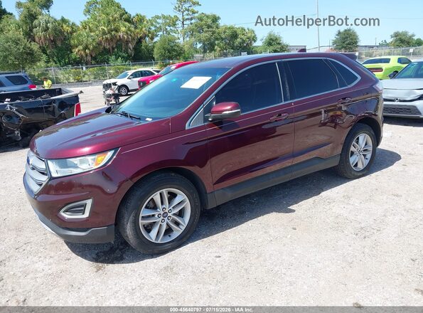 2FMPK4J93HBB83252 2017 FORD EDGE Maroon Przód lewy