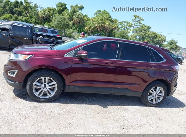 2FMPK4J93HBB83252 2017 FORD EDGE Maroon Widok wnętrza 360 stopni