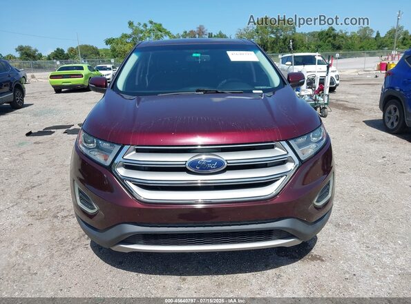 2FMPK4J93HBB83252 2017 FORD EDGE Maroon Widok zestawu wskaźników