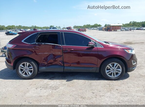 2FMPK4J93HBB83252 2017 FORD EDGE Maroon Widok wnętrza z tyłu