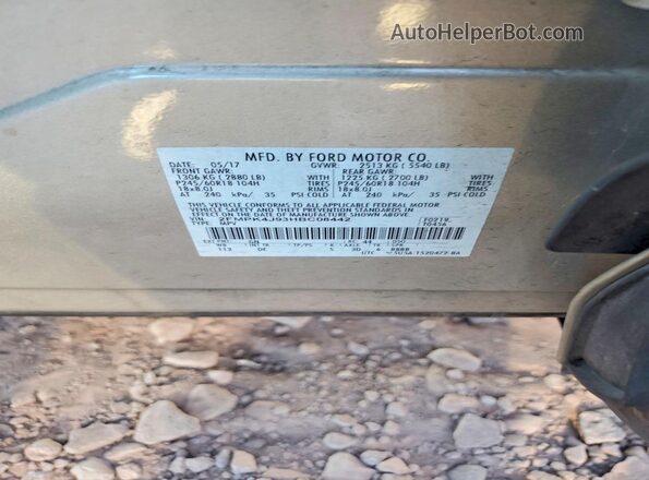 2FMPK4J93HBC08442 2017 FORD EDGE Серебряный Вид подкапотного пространства