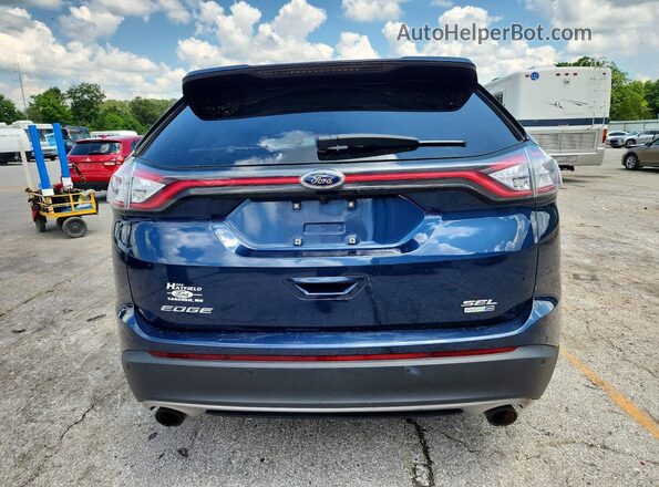 2FMPK4J93HBC48665 2017 FORD EDGE Blue Widok z tyłu