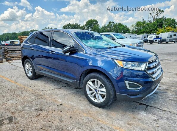 2FMPK4J93HBC48665 2017 FORD EDGE Blue Przód prawy
