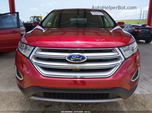 2FMPK4J93JBC54763 2018 FORD EDGE Red Вид задньої частини салону