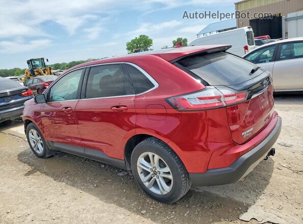 2FMPK4J93KBB03326 2019 FORD EDGE Red Rear left