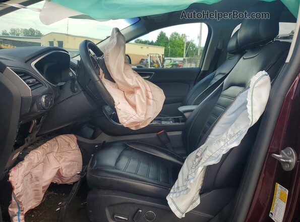 2FMPK4J93KBB18974 2019 FORD EDGE Burgundy წინა სალონის ხედი