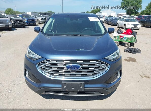 2FMPK4J93KBB76275 2019 FORD EDGE Blue Widok zestawu wskaźników