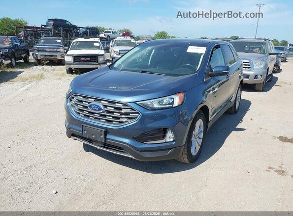 2FMPK4J93KBB76275 2019 FORD EDGE Blue Przód lewy