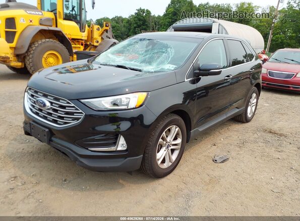 2FMPK4J93KBB99460 2019 FORD EDGE Черный Передняя левая четверть