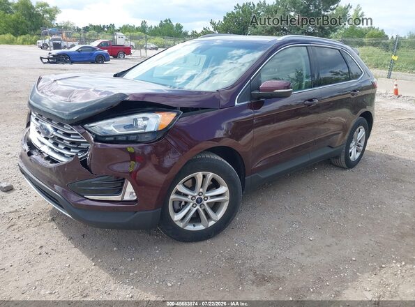 2FMPK4J93KBC00641 2019 FORD EDGE Burgundy Przód lewy