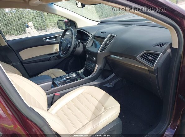 2FMPK4J93KBC00641 2019 FORD EDGE Burgundy Widok wnętrza z przodu