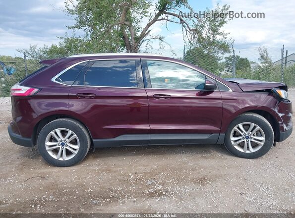 2FMPK4J93KBC00641 2019 FORD EDGE Burgundy Widok wnętrza z tyłu