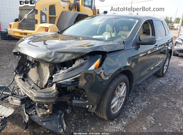 2FMPK4J93NBB01726 2022 FORD EDGE Зеленый Передняя левая четверть