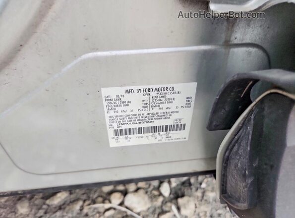 2FMPK4J94JBB78504 2018 FORD EDGE Серебряный Вид наклейки с VIN-кодом