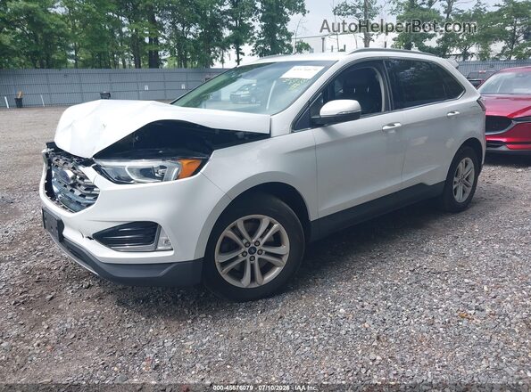 2FMPK4J94KBB18840 2019 FORD EDGE White Առջևի ձախ երեք քառորդ տեսարան