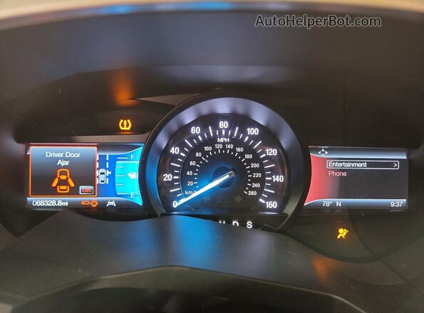 2FMPK4J94KBB41101 2019 FORD EDGE Tan Widok zestawu wskaźników