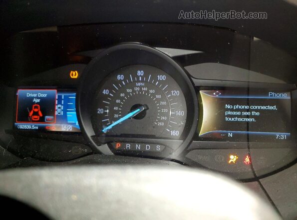 2FMPK4J94LBA34826 2020 FORD EDGE Red Вид щитка приладів