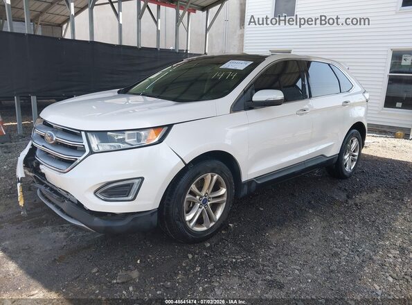 2FMPK4J95GBC39576 2016 FORD EDGE White Vista tres cuartos delantera izquierda