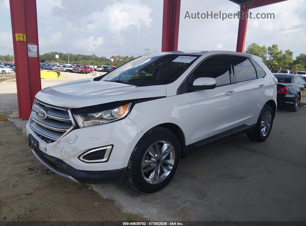 2FMPK4J95HBB88064 2017 FORD EDGE White Առջևի ձախ երեք քառորդ տեսարան