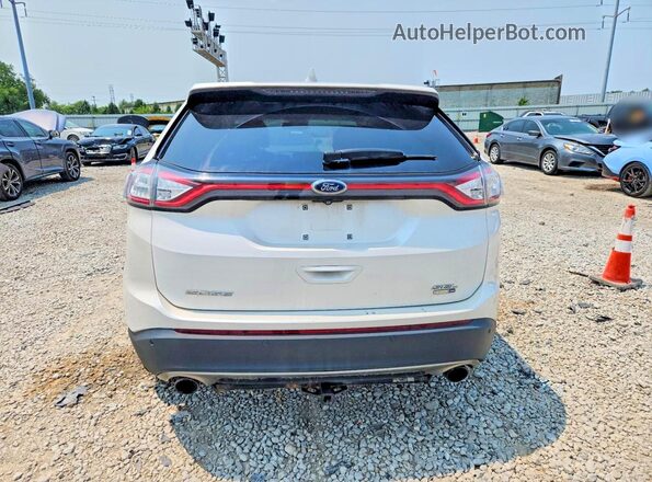 2FMPK4J95JBB03908 2018 FORD EDGE White უკანა ხედი