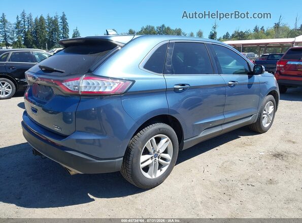 2FMPK4J95JBB53725 2018 FORD EDGE Синий Задняя правая четверть