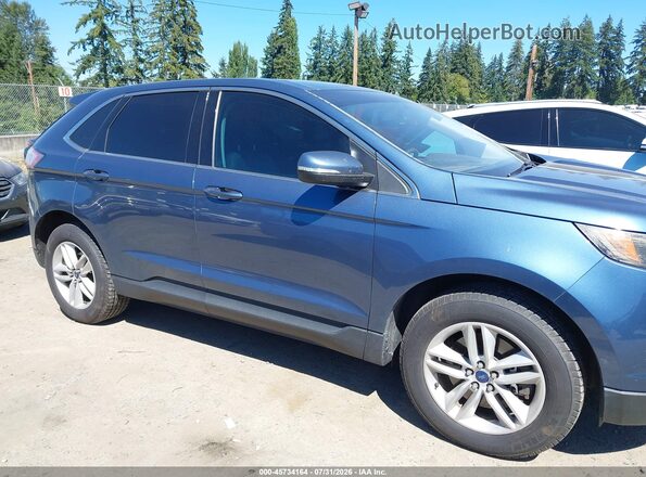 2FMPK4J95JBB53725 2018 FORD EDGE Синий Вид задней части салона