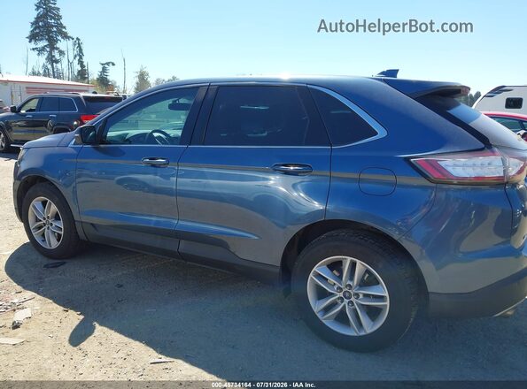 2FMPK4J95JBB53725 2018 FORD EDGE Синий Панорамный вид салона 360°