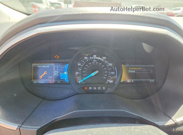 2FMPK4J95KBB87133 2019 FORD EDGE Синий Вид щитка приборов