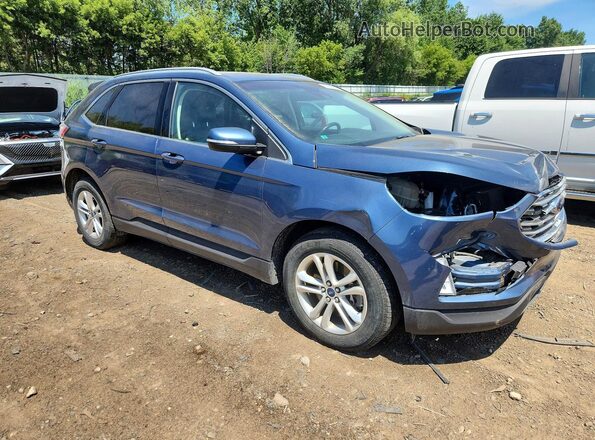2FMPK4J95KBB87133 2019 FORD EDGE Синий Передняя правая четверть