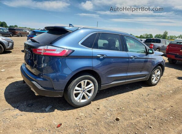 2FMPK4J95KBB87133 2019 FORD EDGE Синий Задняя правая четверть