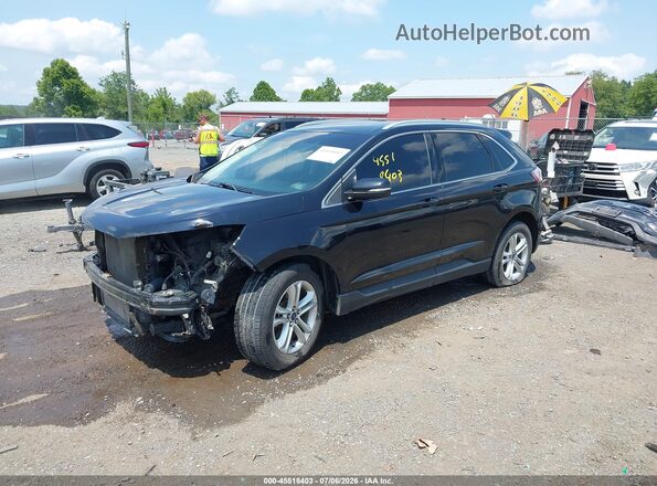 2FMPK4J95KBB95068 2019 FORD EDGE Black წინა მარცხენა ხედი სამი მეოთხედიდან