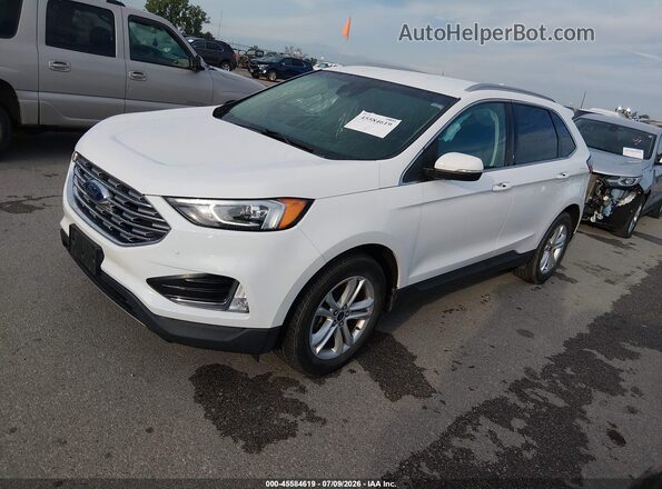 2FMPK4J95KBC18185 2019 FORD EDGE Белый Передняя левая четверть