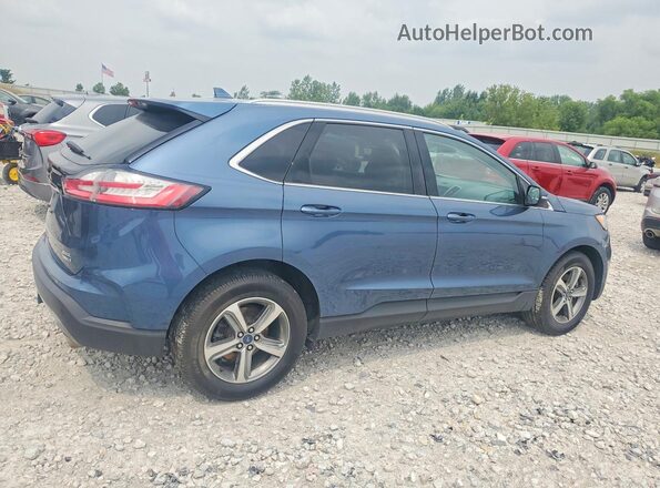 2FMPK4J95KBC60923 2019 FORD EDGE Blue Задня права чверть