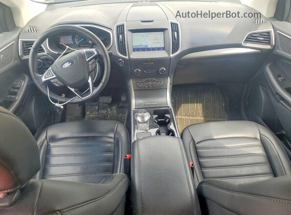 2FMPK4J95KBC60923 2019 FORD EDGE Blue Вид панелі приладів