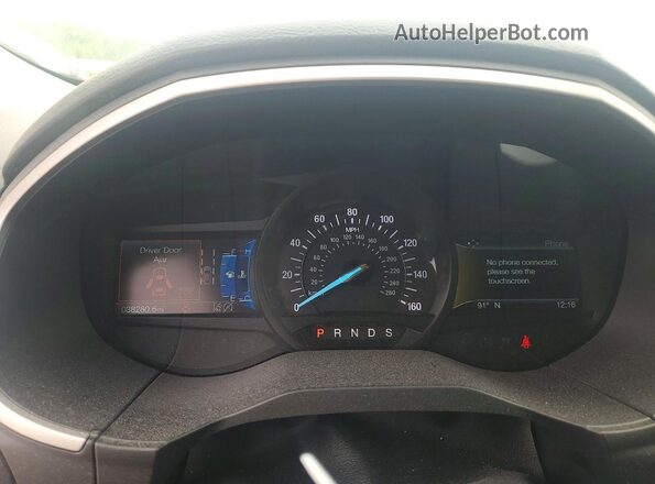 2FMPK4J95KBC60923 2019 FORD EDGE Blue Вид щитка приладів
