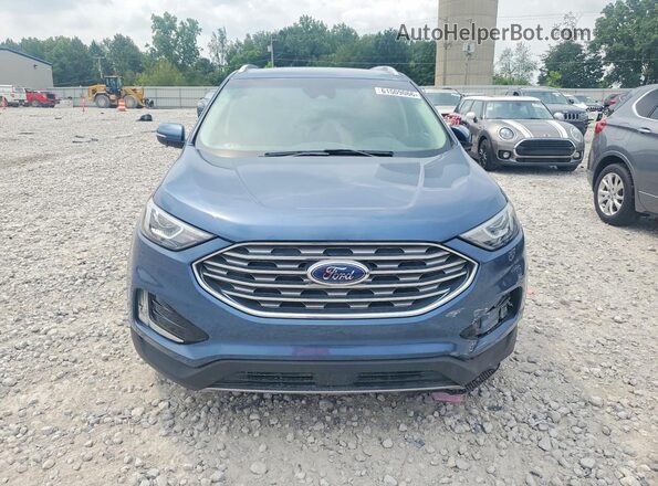 2FMPK4J95KBC60923 2019 FORD EDGE Blue Вид спереду