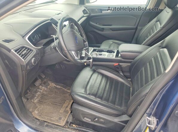 2FMPK4J95KBC60923 2019 FORD EDGE Blue Вид салону спереду