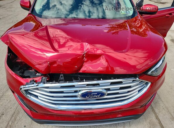 2FMPK4J95NBA12059 2022 FORD EDGE Red ძრავის განყოფილების ხედი