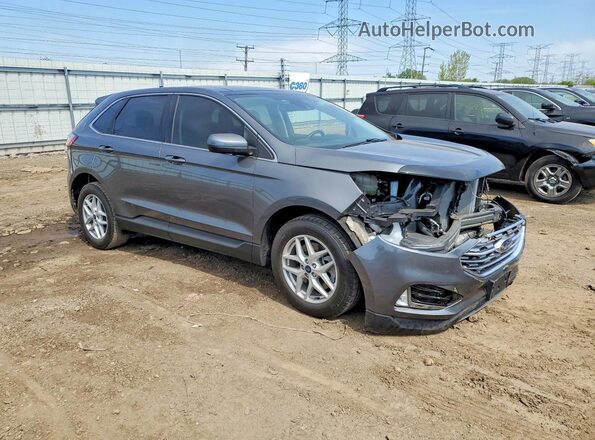 2FMPK4J95NBA25975 2022 FORD EDGE Серый Передняя правая четверть