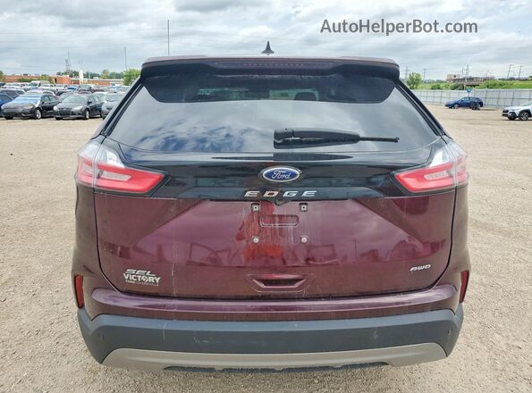 2FMPK4J95NBA36927 2022 FORD EDGE Maroon Вид ззаду