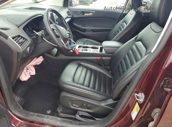2FMPK4J95NBA36927 2022 FORD EDGE Maroon Вид салону спереду
