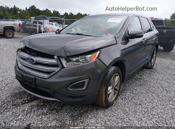 2FMPK4J96HBC16843 2017 FORD EDGE Gray Przód lewy