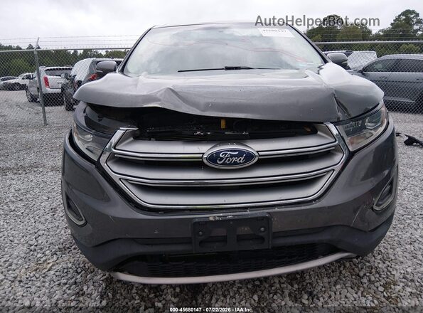 2FMPK4J96HBC16843 2017 FORD EDGE Gray Widok zestawu wskaźników