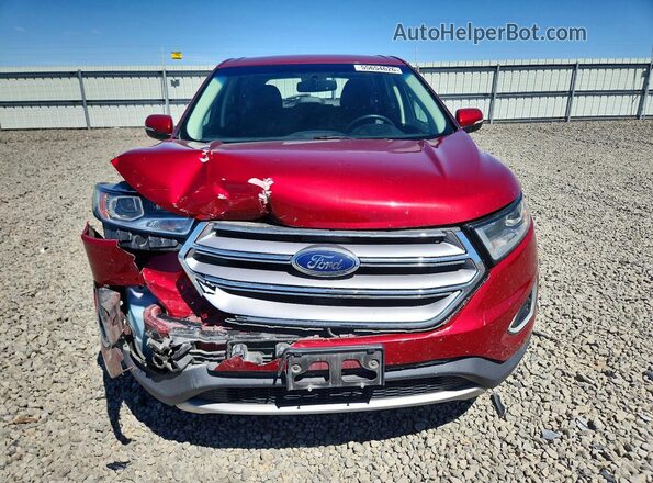 2FMPK4J96JBB05764 2018 FORD EDGE Red Вид спереду