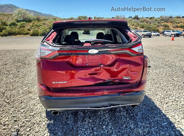 2FMPK4J96JBB05764 2018 FORD EDGE Red Вид ззаду