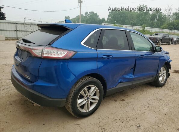 2FMPK4J96JBB57637 2018 FORD EDGE Синий Задняя правая четверть