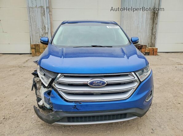 2FMPK4J96JBB57637 2018 FORD EDGE Синий Вид спереди