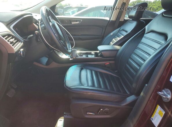 2FMPK4J96KBC59747 2019 FORD EDGE Burgundy წინა სალონის ხედი
